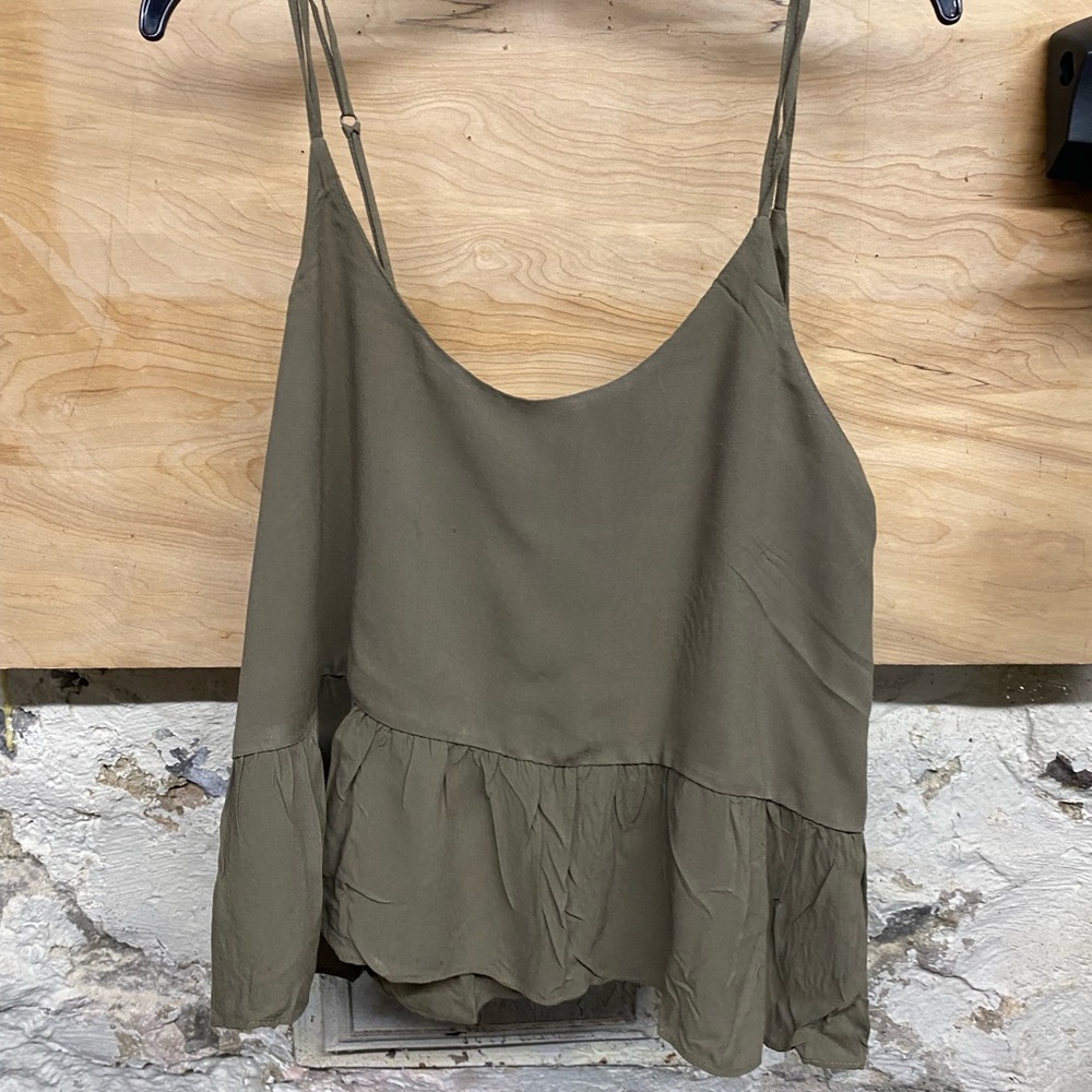TOPSHOP olive tank top